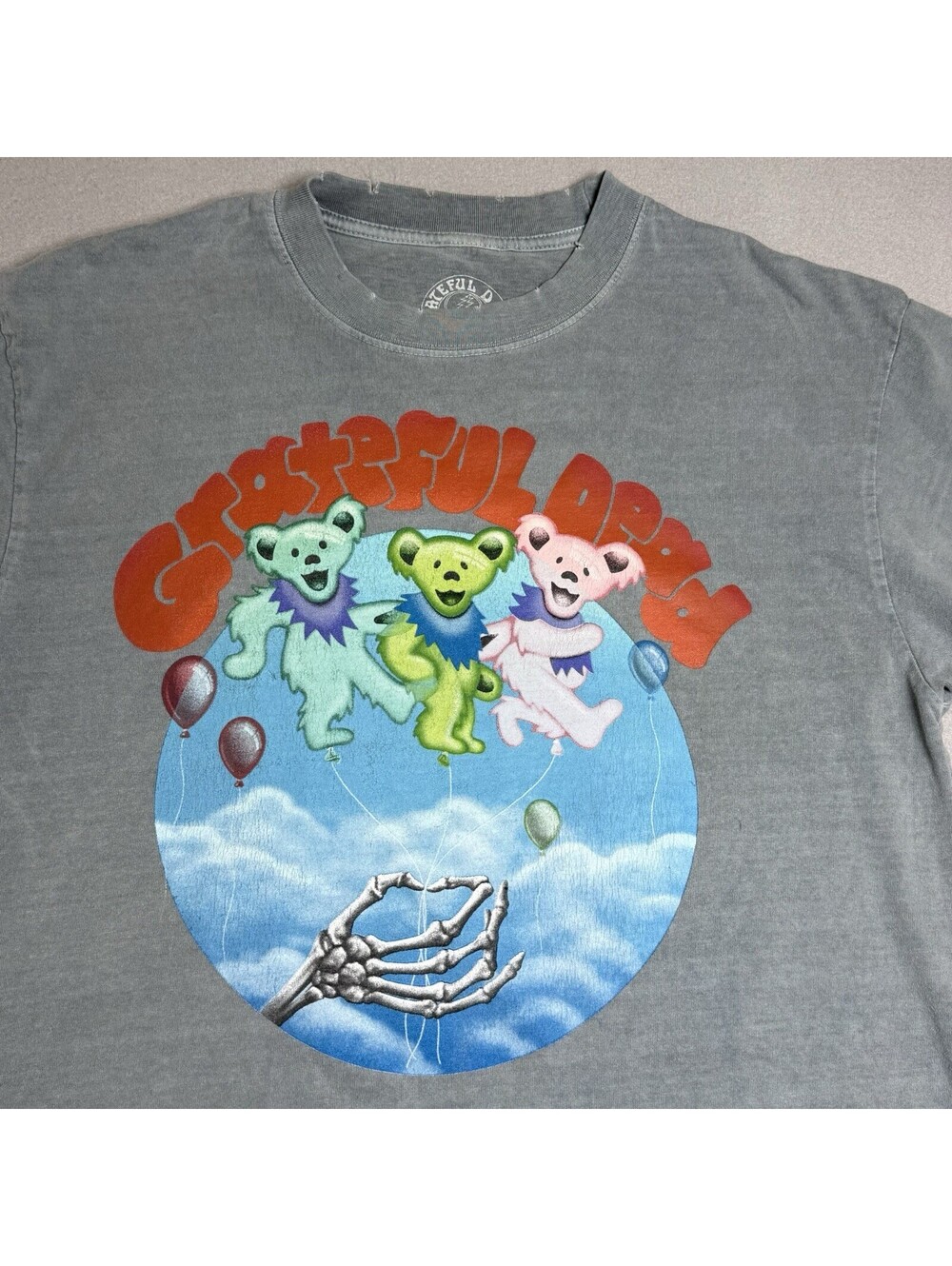 Grateful Dead Dancing Bears Graphic Tee Medium Rock Band Shirt Distressed Flying